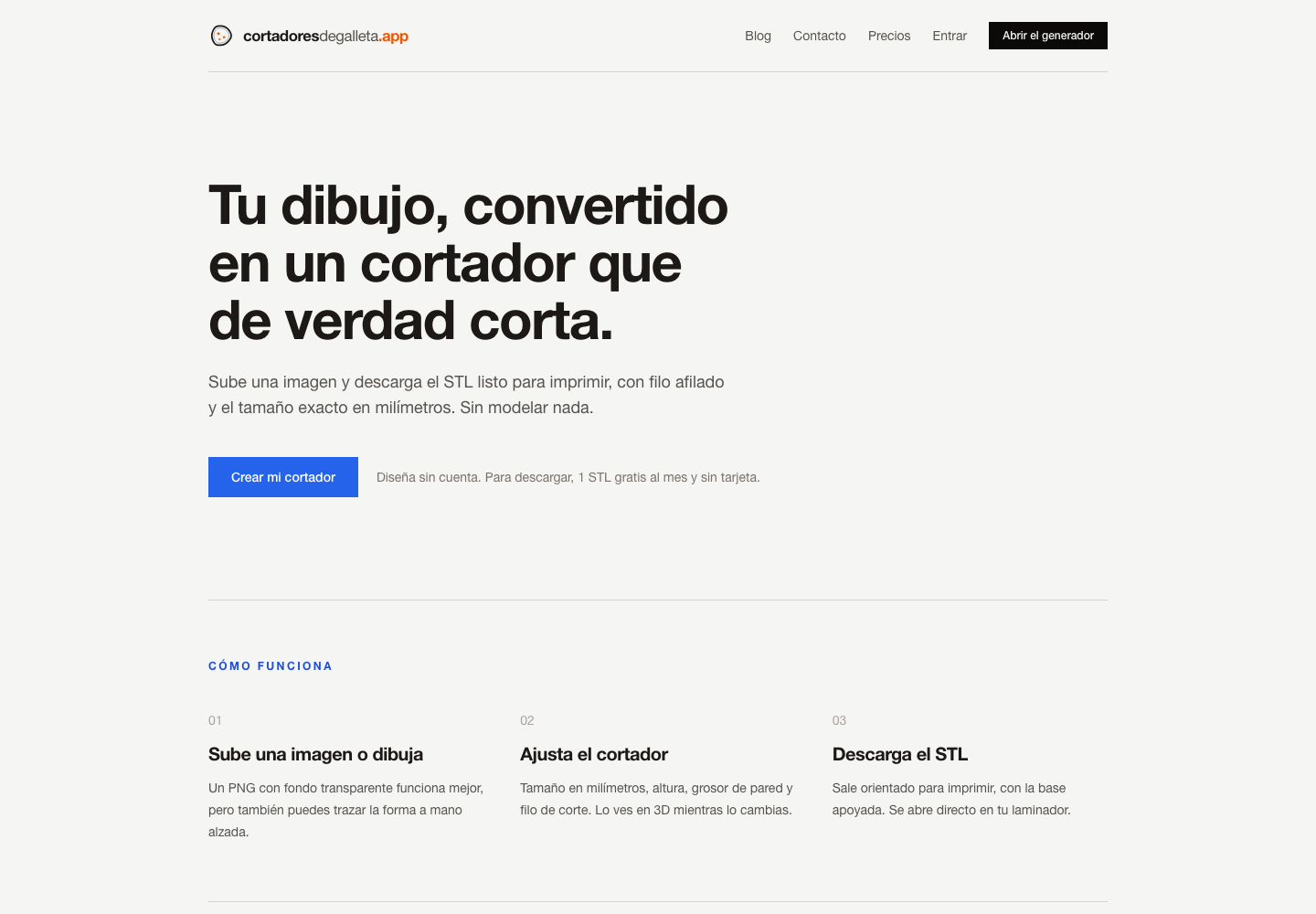 Cortadores de Galleta — Digital platform for discovering and creating custom cookie cutters.