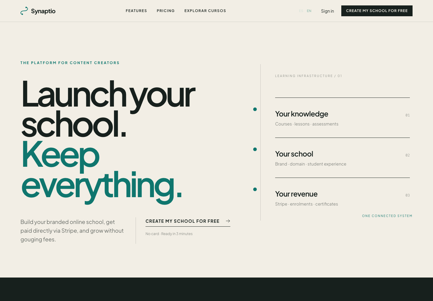 Synaptio — Course-creation and online-learning platform for experts and educators.